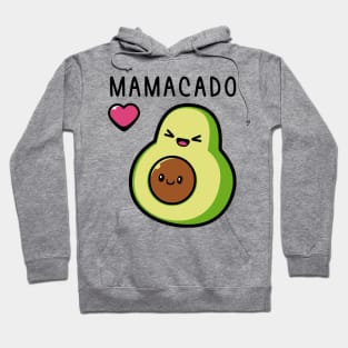 Womens Mamacado Pregnancy Mother Cute Avocado Fruit Pregnant Mom Hoodie